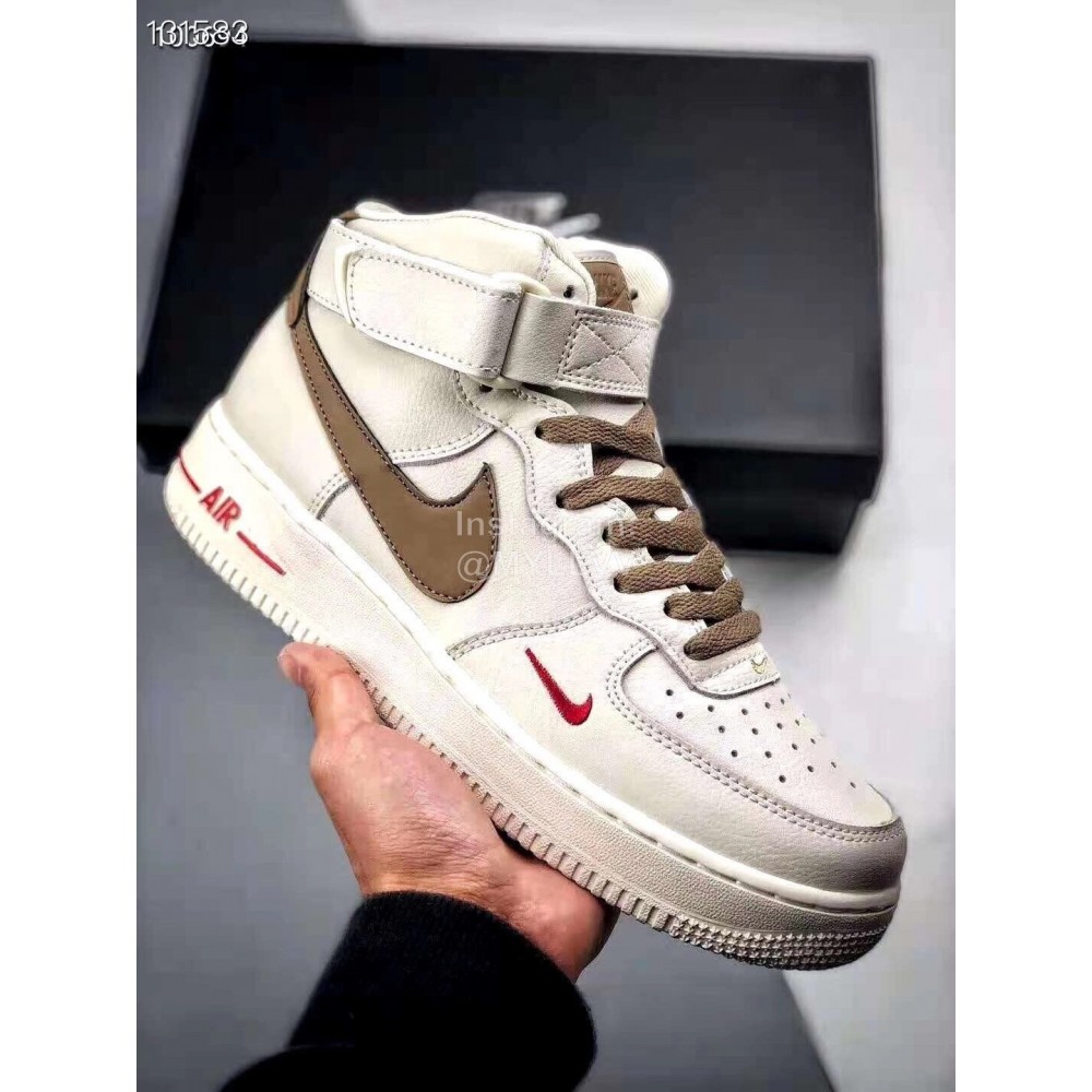 Nike Air Force 1 Fashion High Top Sneakers For Men And Women Coffee