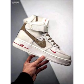 Nike Air Force 1 Fashion High Top Sneakers For Men And Women Coffee
