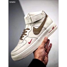 Nike Air Force 1 Fashion High Top Sneakers For Men And Women Coffee