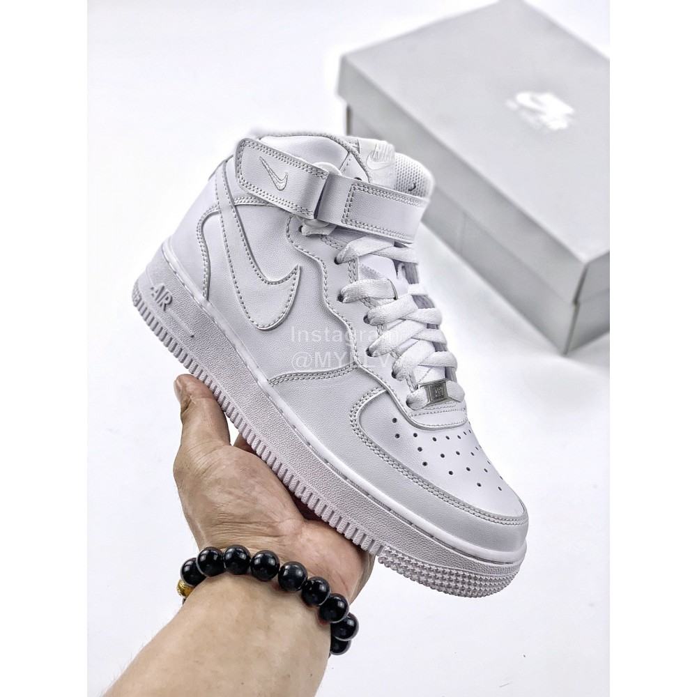 Nike Air Force 1 Fashion High Top Sneakers For Men And Women White