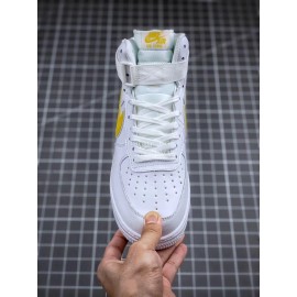 Nike Air Force 1 Fashion High Top Sneakers For Men And Women Yellow