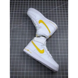 Nike Air Force 1 Fashion High Top Sneakers For Men And Women Yellow