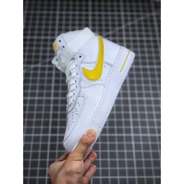Nike Air Force 1 Fashion High Top Sneakers For Men And Women Yellow