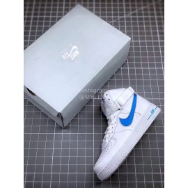 Nike Air Force 1 Fashion High Top Sneakers For Men And Women Blue