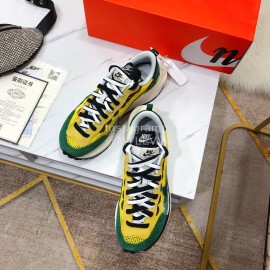 Sacai Co Branded Nike Dnoble Swoosh Logo Sneakers For Men And Women Yellow