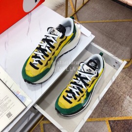 Sacai Co Branded Nike Dnoble Swoosh Logo Sneakers For Men And Women Yellow