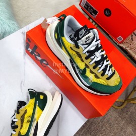 Sacai Co Branded Nike Dnoble Swoosh Logo Sneakers For Men And Women Yellow