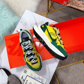 Sacai Co Branded Nike Dnoble Swoosh Logo Sneakers For Men And Women Yellow