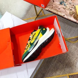 Sacai Co Branded Nike Dnoble Swoosh Logo Sneakers For Men And Women Yellow