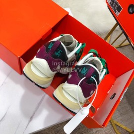 Sacai Co Branded Nike Dnoble Swoosh Logo Sneakers For Men And Women Green