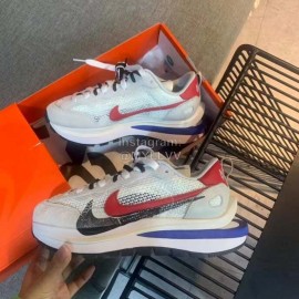 Sacai Co Branded Nike Dnoble Swoosh Logo Sneakers For Men And Women Gray