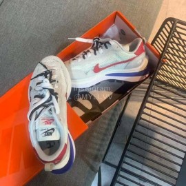 Sacai Co Branded Nike Dnoble Swoosh Logo Sneakers For Men And Women Gray