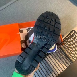 Sacai Co Branded Nike Dnoble Swoosh Logo Sneakers For Men And Women Gray