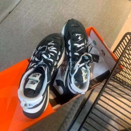 Sacai Co Branded Nike Dnoble Swoosh Logo Sneakers Black For Men And Women