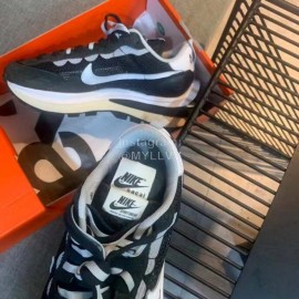 Sacai Co Branded Nike Dnoble Swoosh Logo Sneakers Black For Men And Women