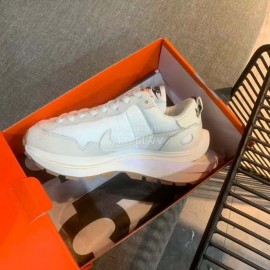 Sacai Co Branded Nike Dnoble Swoosh Logo Sneakers For Men And Women White