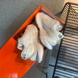 Sacai Co Branded Nike Dnoble Swoosh Logo Sneakers For Men And Women White