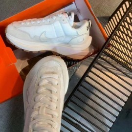 Sacai Co Branded Nike Dnoble Swoosh Logo Sneakers For Men And Women White
