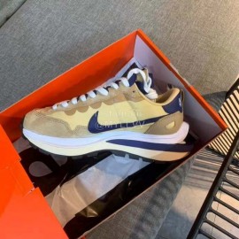 Sacai Co Branded Nike Dnoble Swoosh Logo Sneakers Yellow For Men And Women