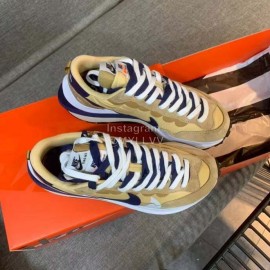 Sacai Co Branded Nike Dnoble Swoosh Logo Sneakers Yellow For Men And Women