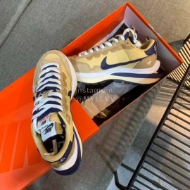 Sacai Co Branded Nike Dnoble Swoosh Logo Sneakers Yellow For Men And Women