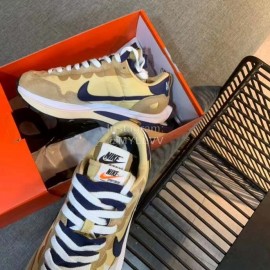 Sacai Co Branded Nike Dnoble Swoosh Logo Sneakers Yellow For Men And Women