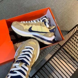 Sacai Co Branded Nike Dnoble Swoosh Logo Sneakers Yellow For Men And Women