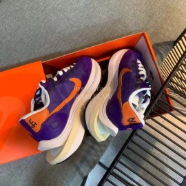 Sacai Co Branded Nike Dnoble Swoosh Logo Sneakers For Men And Women Purple