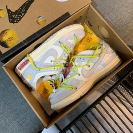 Nike Sb Dunk Off White Sneakers For Men And Women Yellow