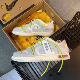 Nike Sb Dunk Off White Sneakers For Men And Women Yellow