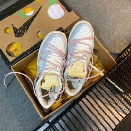Nike Sb Dunk Off White Sneakers For Men And Women Pink