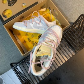 Nike Sb Dunk Off White Sneakers For Men And Women Pink