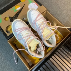Nike Sb Dunk Off White Sneakers For Men And Women Pink