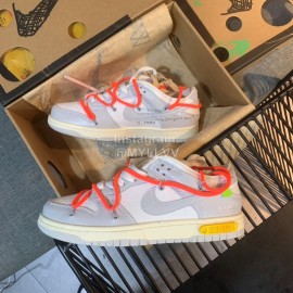 Nike Sb Dunk Off White Sneakers For Men And Women Orange
