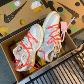 Nike Sb Dunk Off White Sneakers For Men And Women Orange