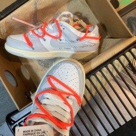 Nike Sb Dunk Off White Sneakers For Men And Women Orange