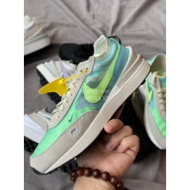 Nike Waffle Oneummit White Waffle Sneakers For Women Green