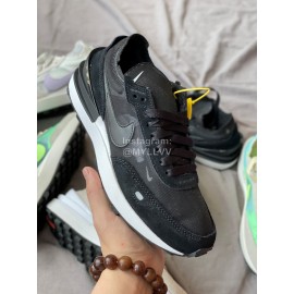 Nike Waffle Oneummit White Waffle Sneakers For Women Black