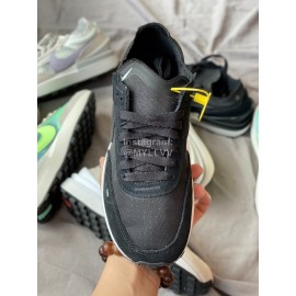 Nike Waffle Oneummit White Waffle Sneakers For Women Black