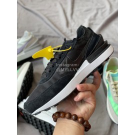 Nike Waffle Oneummit White Waffle Sneakers For Women Black