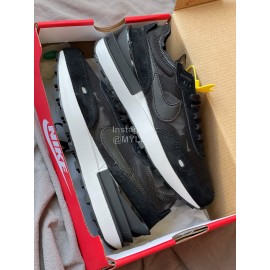 Nike Waffle Oneummit White Waffle Sneakers For Women Black