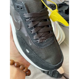 Nike Waffle Oneummit White Waffle Sneakers For Women Black