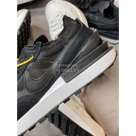 Nike Waffle Oneummit White Waffle Sneakers For Women Black