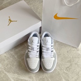Nike Air Jordan 1 Low Wolf Grey Sneakers For Men And Women 