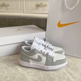 Nike Air Jordan 1 Low Wolf Grey Sneakers For Men And Women 