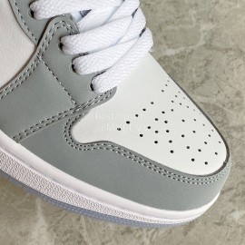 Nike Air Jordan 1 Low Wolf Grey Sneakers For Men And Women 