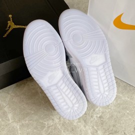 Nike Air Jordan 1 Low Wolf Grey Sneakers For Men And Women 