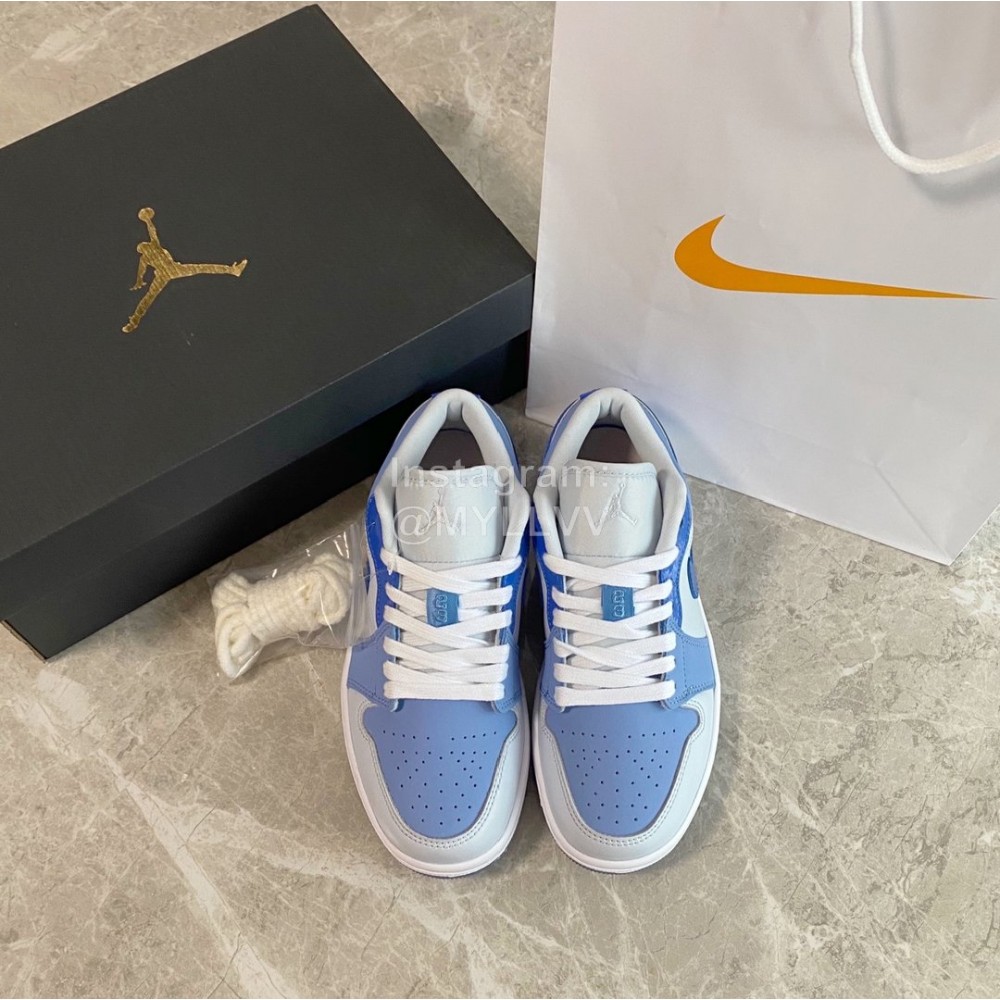 Nike Air Jordan 1 Lace Up Sneakers For Men And Women Blue
