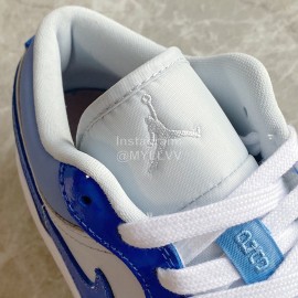 Nike Air Jordan 1 Lace Up Sneakers For Men And Women Blue