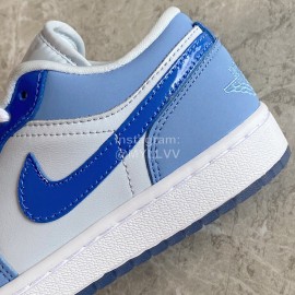 Nike Air Jordan 1 Lace Up Sneakers For Men And Women Blue